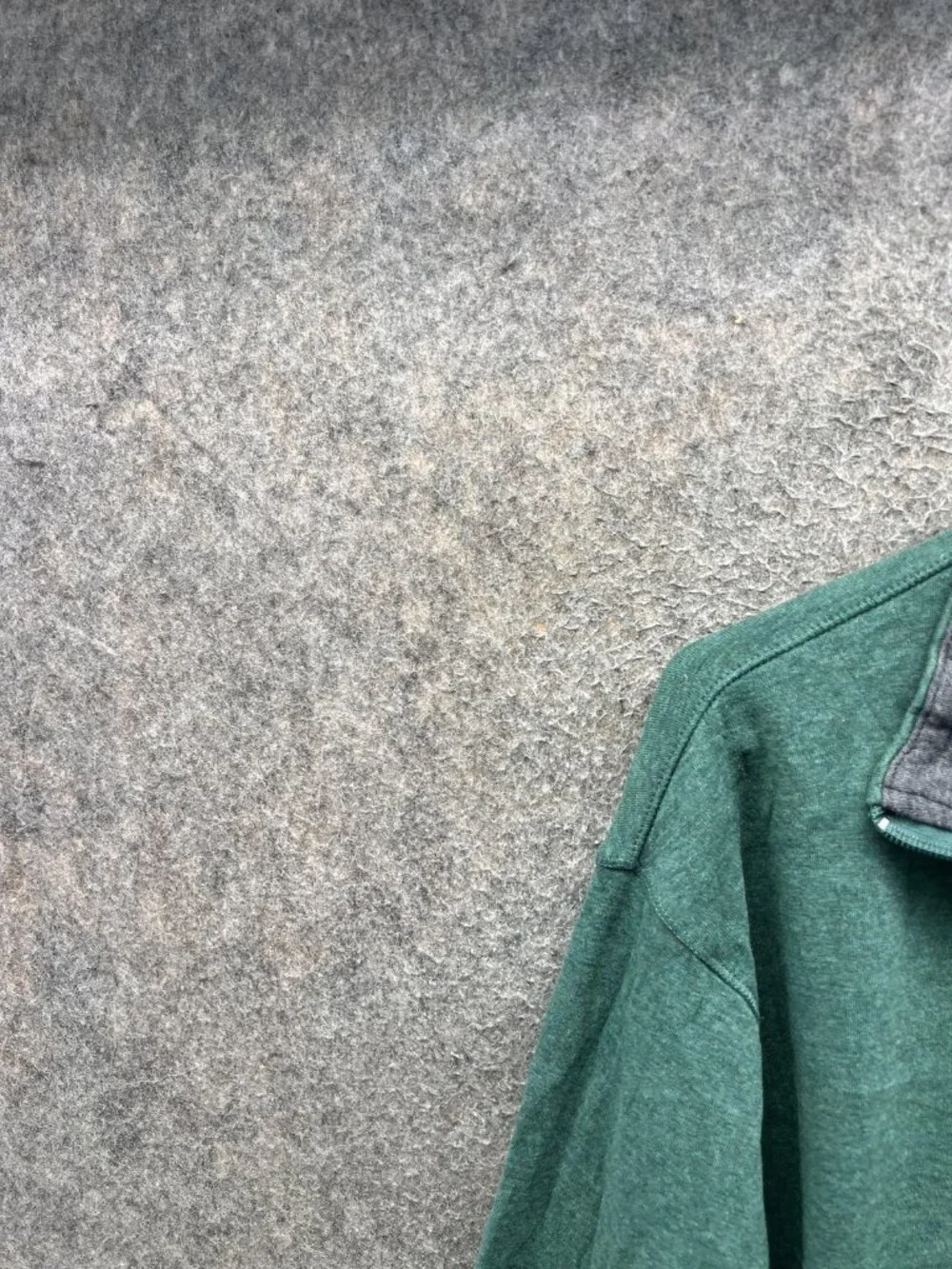 Polo Ralph Lauren Sweatshirt Mens Medium Green 1/4 Zip Jersey Pullover Logo
